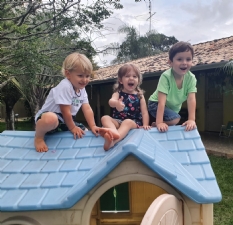 Miguel, Ana Luiza e Benjamin